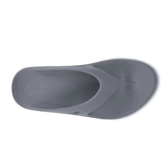 OOFOS OOriginal Grey Thong Sandals Unisex Size M6 W8 NWT - Picture 4 of 11